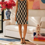 Aztech Blue & White short dress (Copy re) OddOneOut